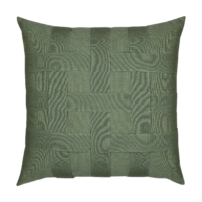 20" Square Elaine Smith Pillow  Basketweave Fern