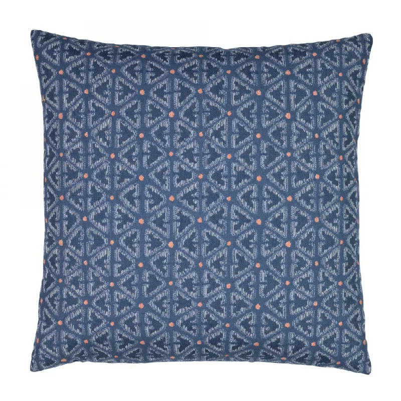 20" Square Elaine Smith Pillow  Intricate Denim