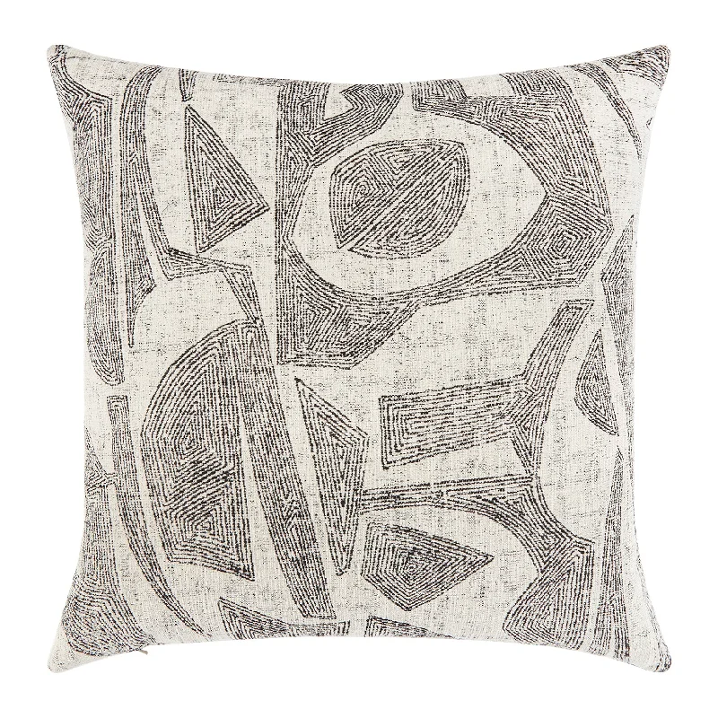 22" Square Elaine Smith Pillow  Influence Ebony