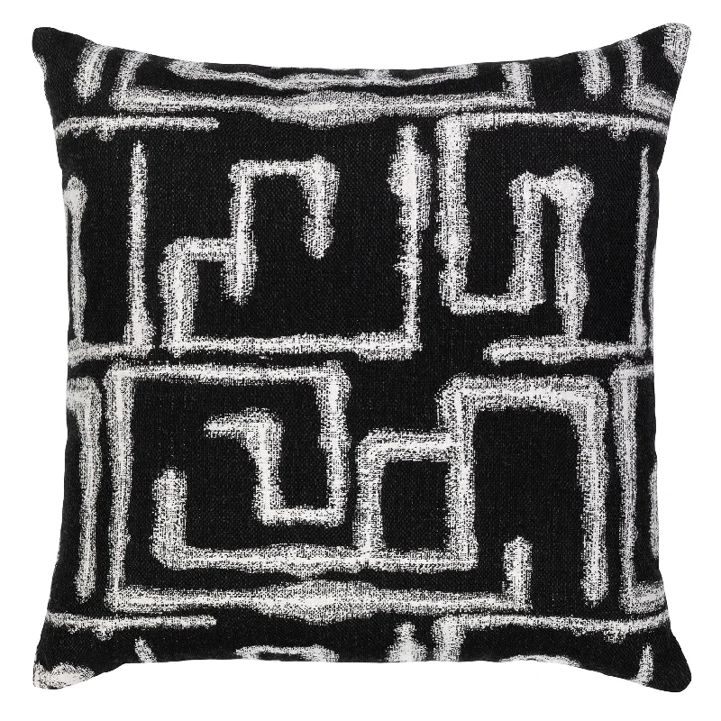 22" Square Elaine Smith Pillow  Kasai Ebony