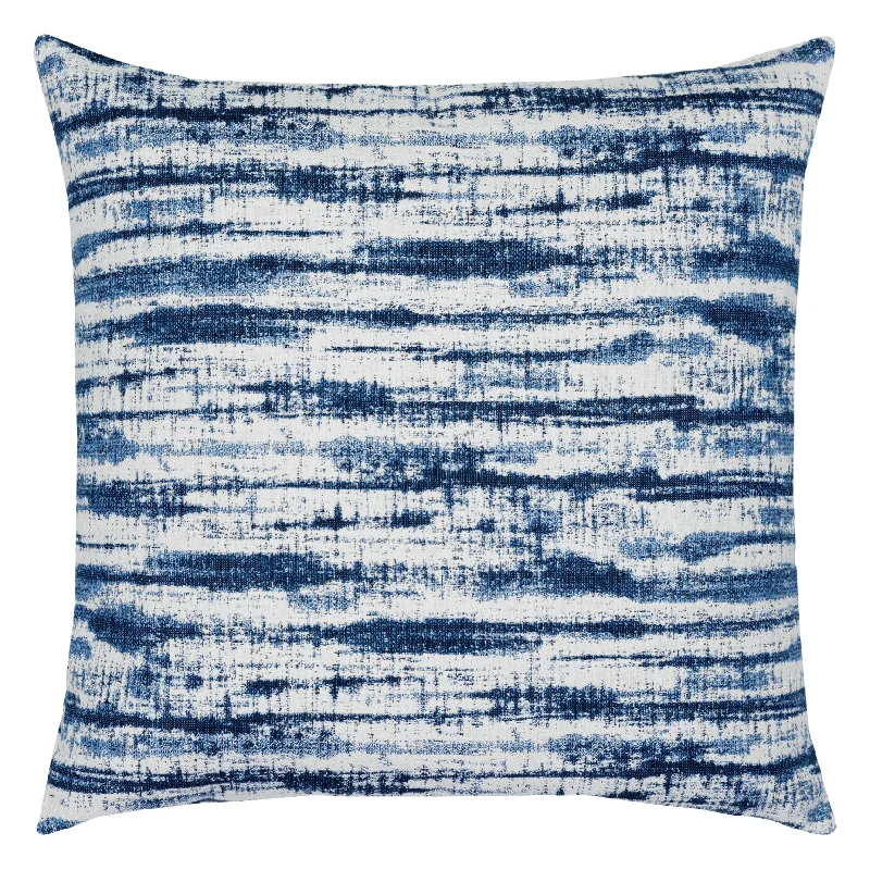 22" Square Elaine Smith Pillow  Linear Indigo