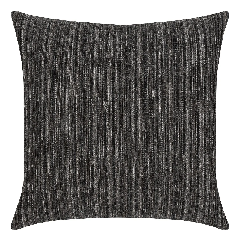 22" Square Elaine Smith Pillow  Luxe Stripe Charcoal