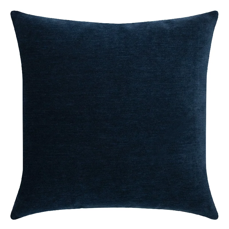 22" Square Elaine Smith Pillow  Luxe Velour Indigo