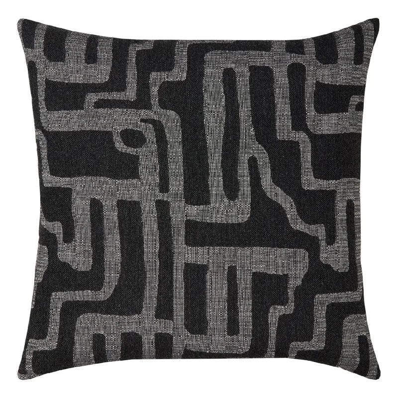 22" Square Elaine Smith Pillow  Noble Charcoal