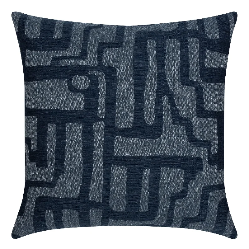 22" Square Elaine Smith Pillow  Noble Indigo