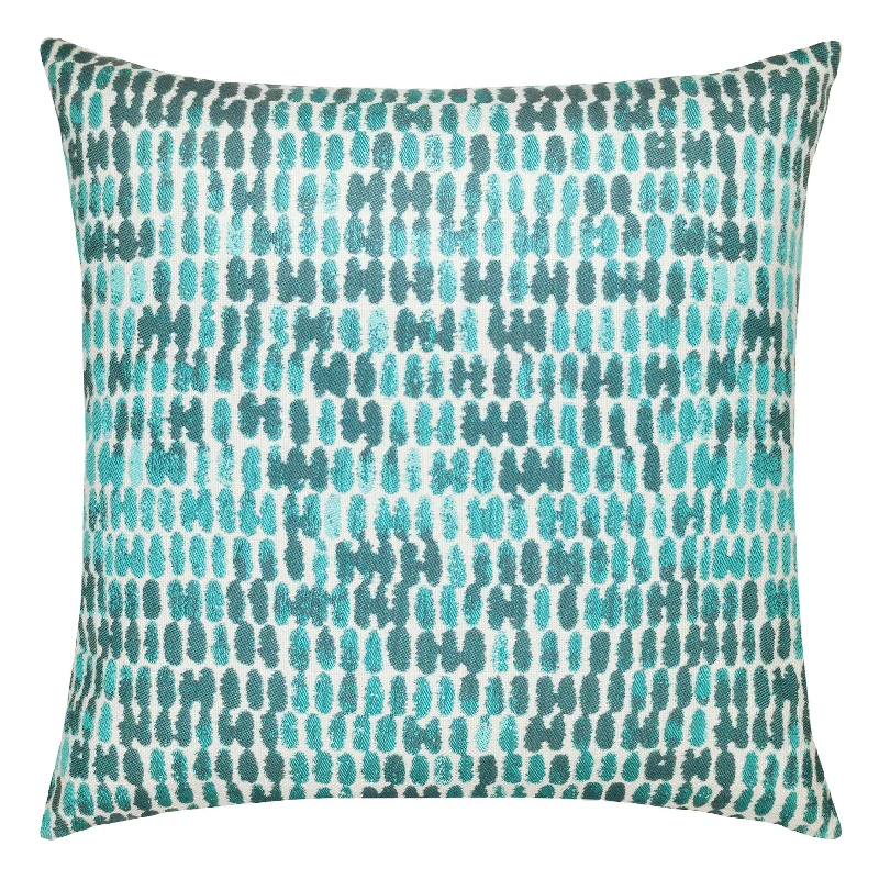 22" Square Elaine Smith Pillow  Thumbprint Aruba