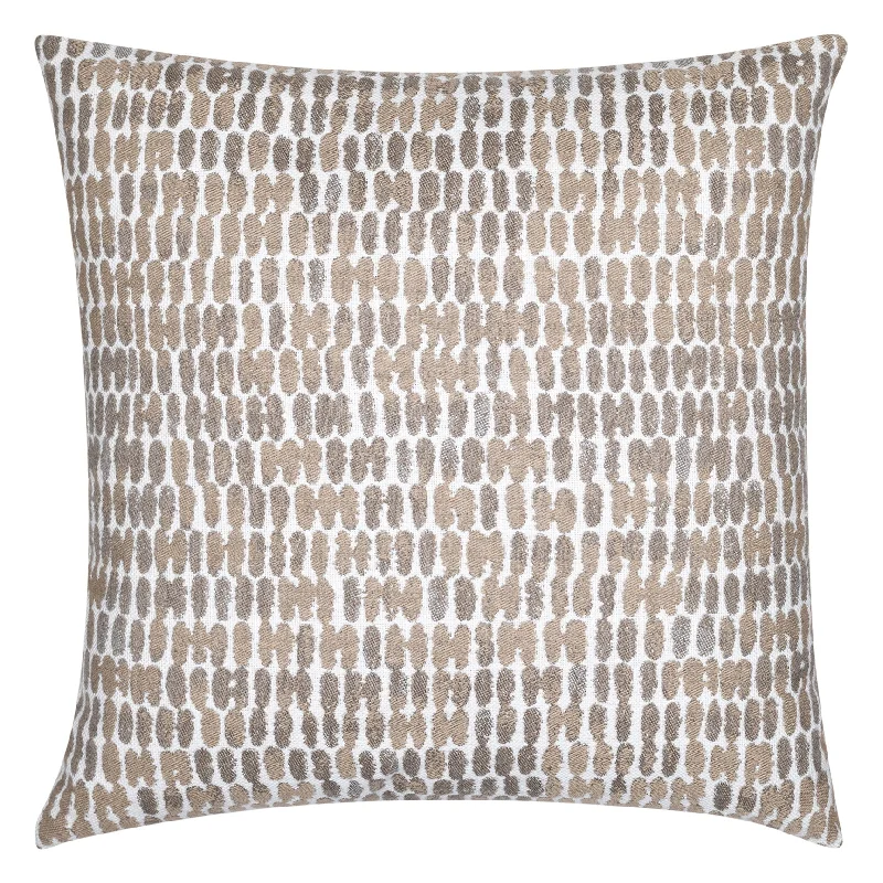 22" Square Elaine Smith Pillow  Thumbprint Latte