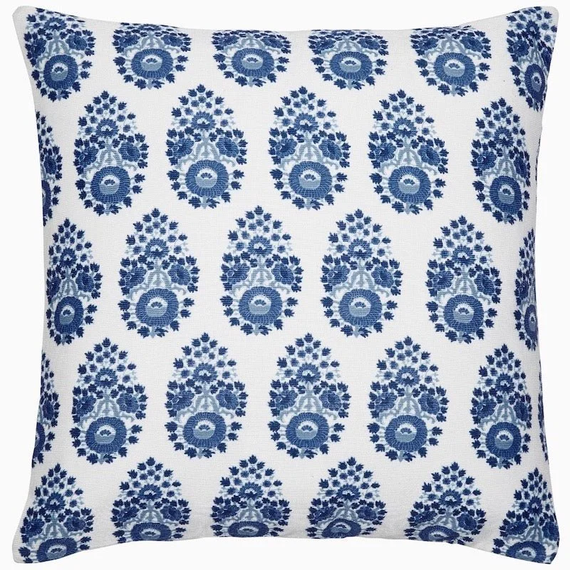 Adira Indigo Indoor Outdoor Pillow by John Robshaw