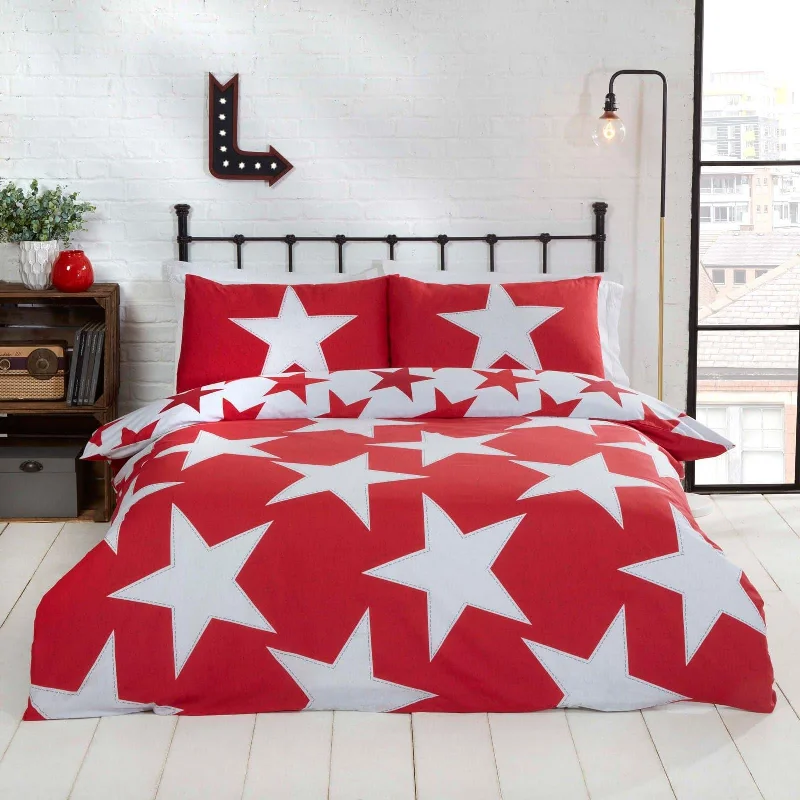 All Stars Duvet Cover Set Red