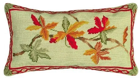 Autumn 12" x 21 needlepoint pillow