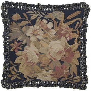 Autumn Pinks - 22" x 22" Aubusson pillow