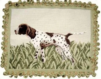 Birddog - 14 x 18" needlepoint pillow