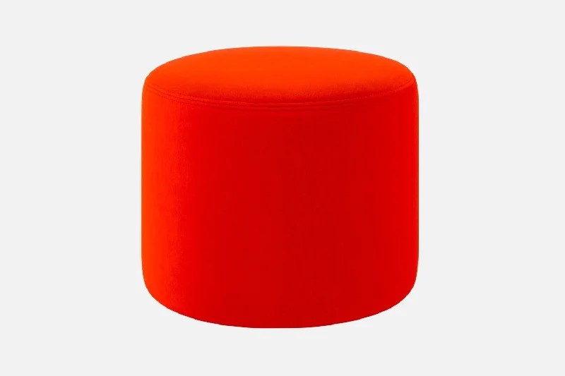 Bon Red Round Pouf