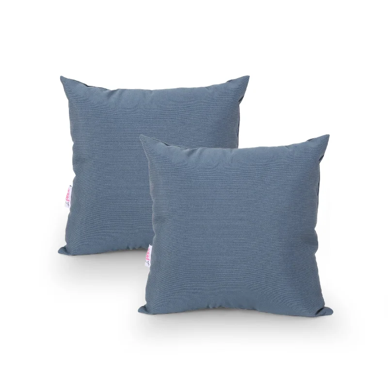 Carrie Modern Throw Pillow Cover (Set of 2), Dusty Blue