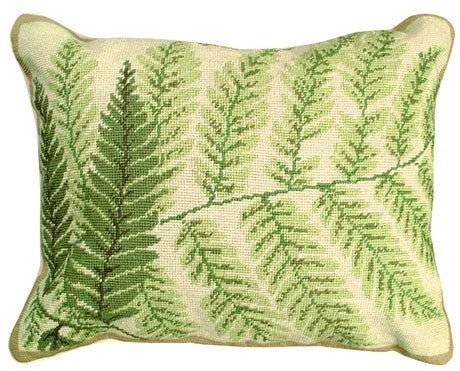 Fern 16 x 20 needlepoint pillow