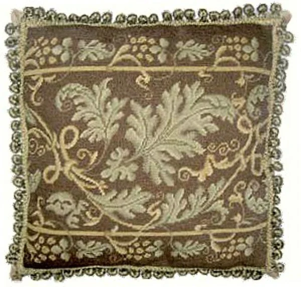 Fern Designs - 20" x 20" needlepoint pillow