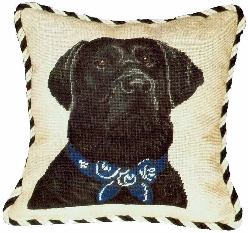 Lab Portrait - Needlepoint Pillow 12x12