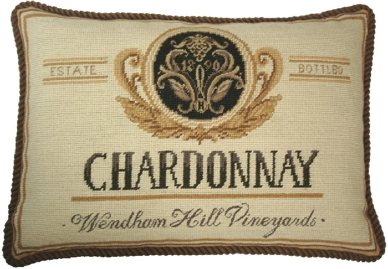 Chardonnay - Needlepoint Pillow 9x19