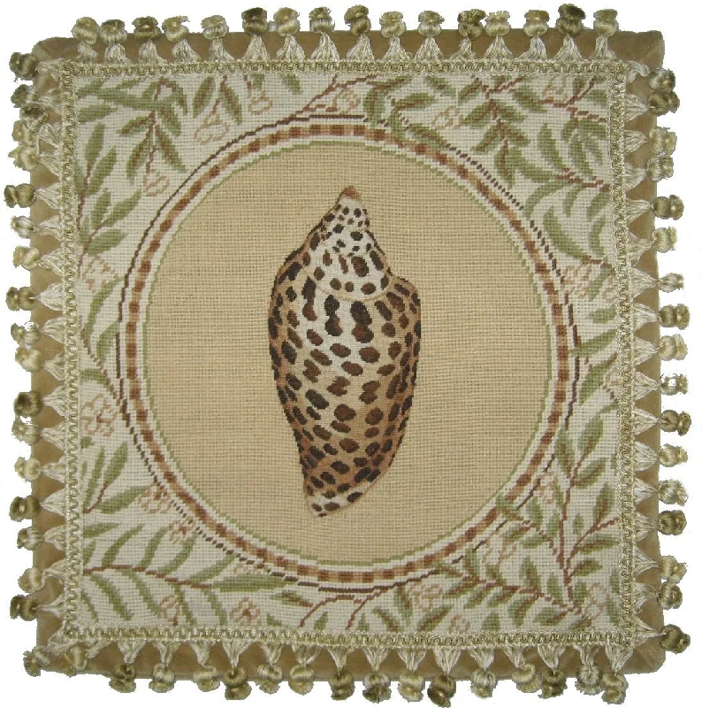 Shell - Needlepoint Pillow 18x18