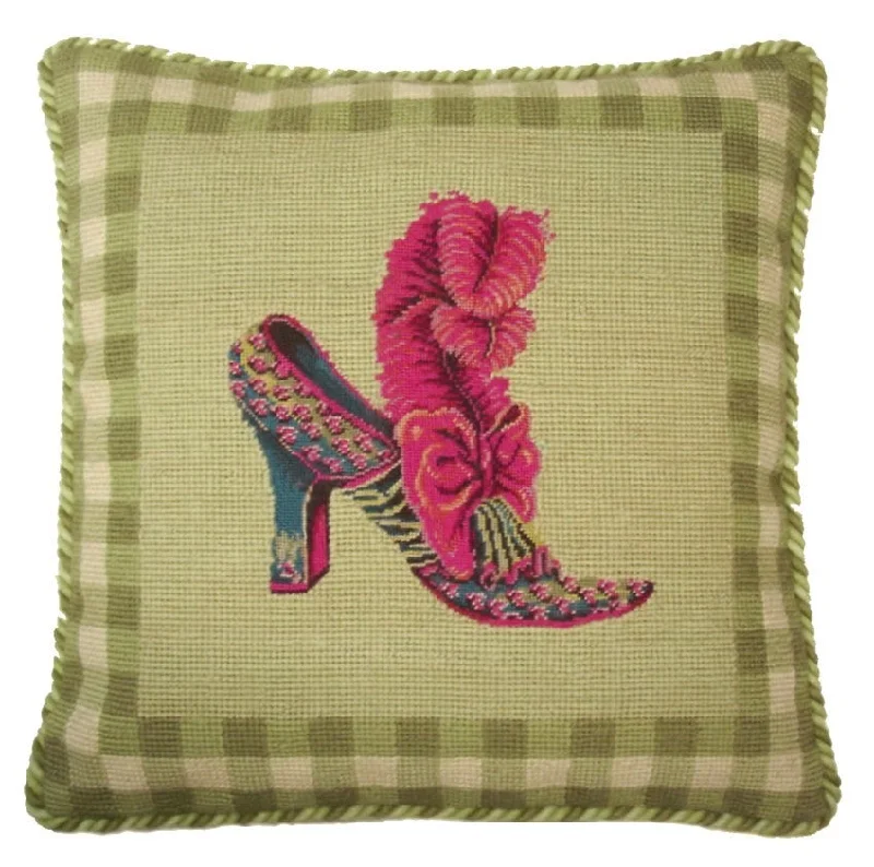 Fancy Top Shoe - Needlepoint Pillow 14x14