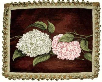 Hydrangea of Luxury - 16 x 20" needlepoint pillow