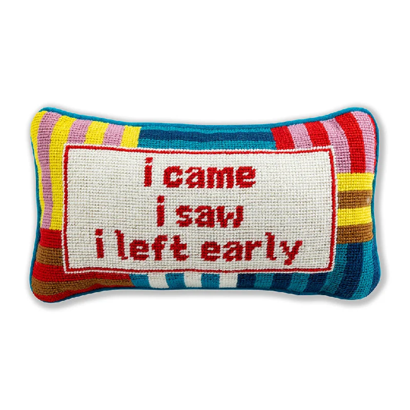 I Came I Saw Needlepoint Pillow