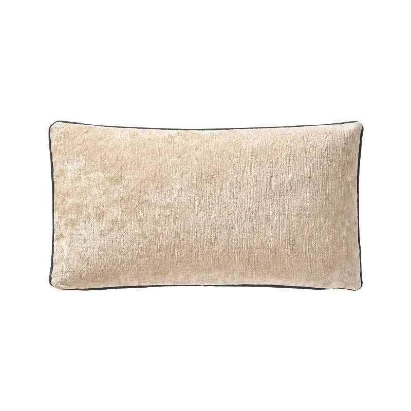 Boromee Greige Lumbar Pillow by Iosis