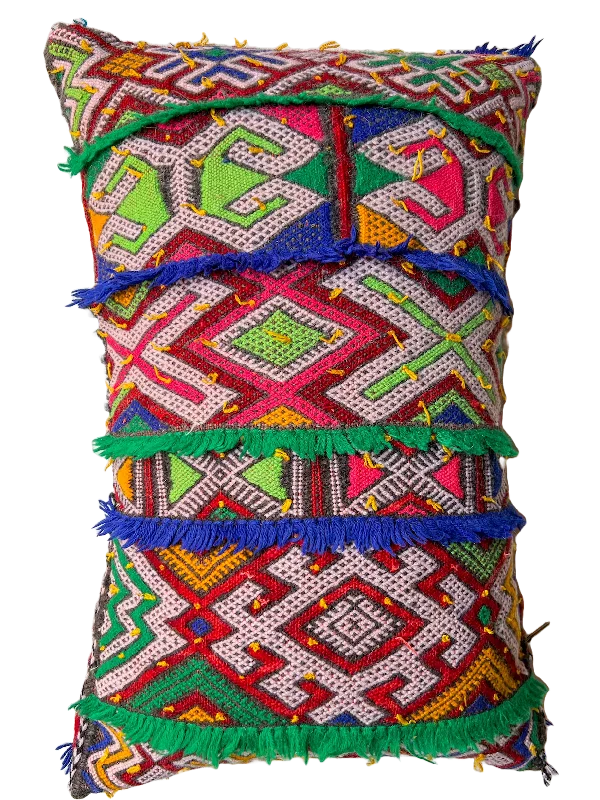 Kalaat M'Gouna's Zemmour Hanbel Pillow - Evil Eye, Lumbar