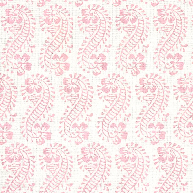 Lani Pink Botanical Paisley Fabric