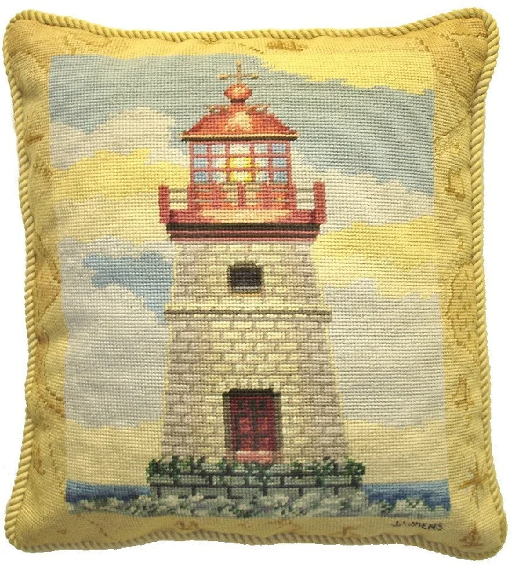 Lighthouse in Yellow - 18 by 16"