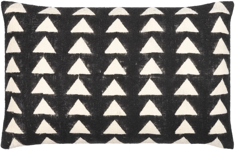 Malian Black Geometric Pillow