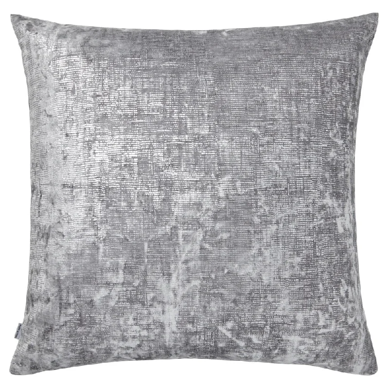 Terra Light Gray Metallic Pillow by Mode Living