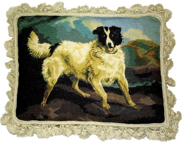 Noble Dog - 14 x 18" needlepoint pillow