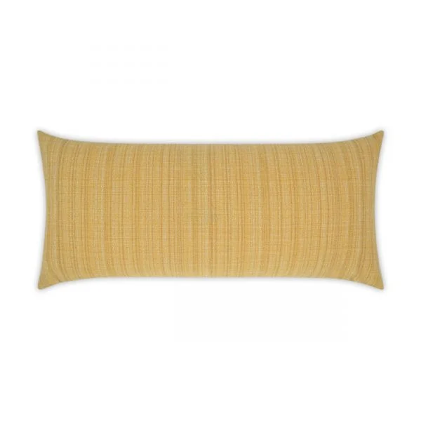 Luxury Outdoor Lumbar Pillow - 22" x 12" - Fiddledidee - Gold; Sunbrella, or equivalent, fabric with fiber fill