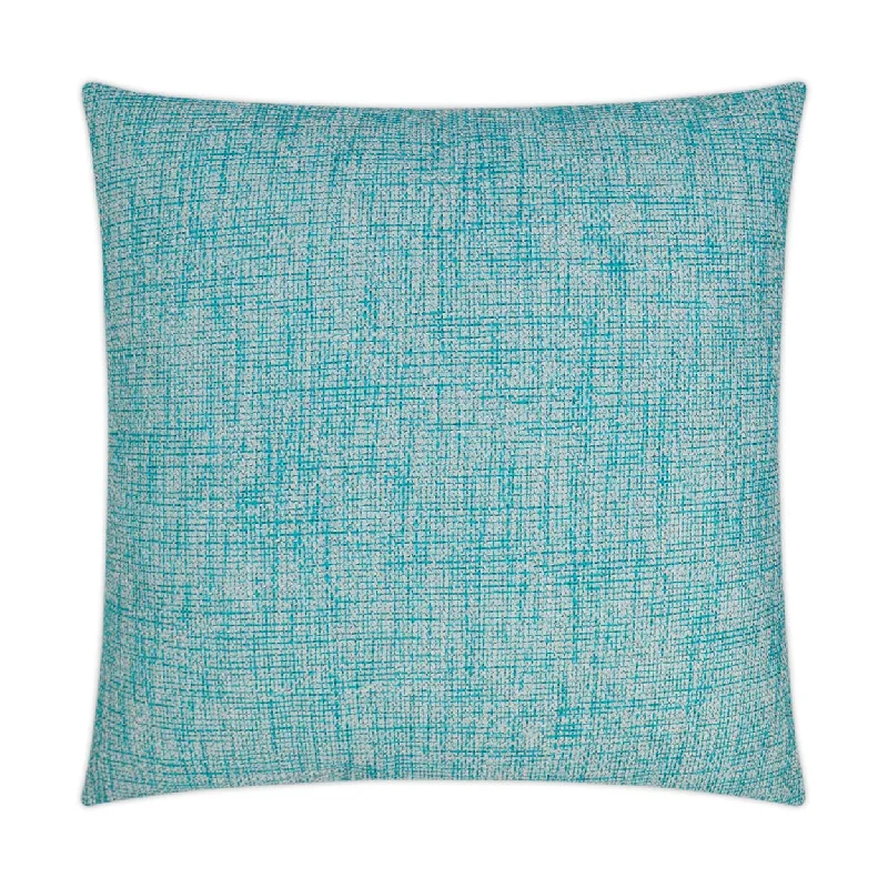 Luxury Outdoor Pillow - 22" x 22" - Double Trouble - Turquoise; Sunbrella, or equivalent, fabric with fiber fill