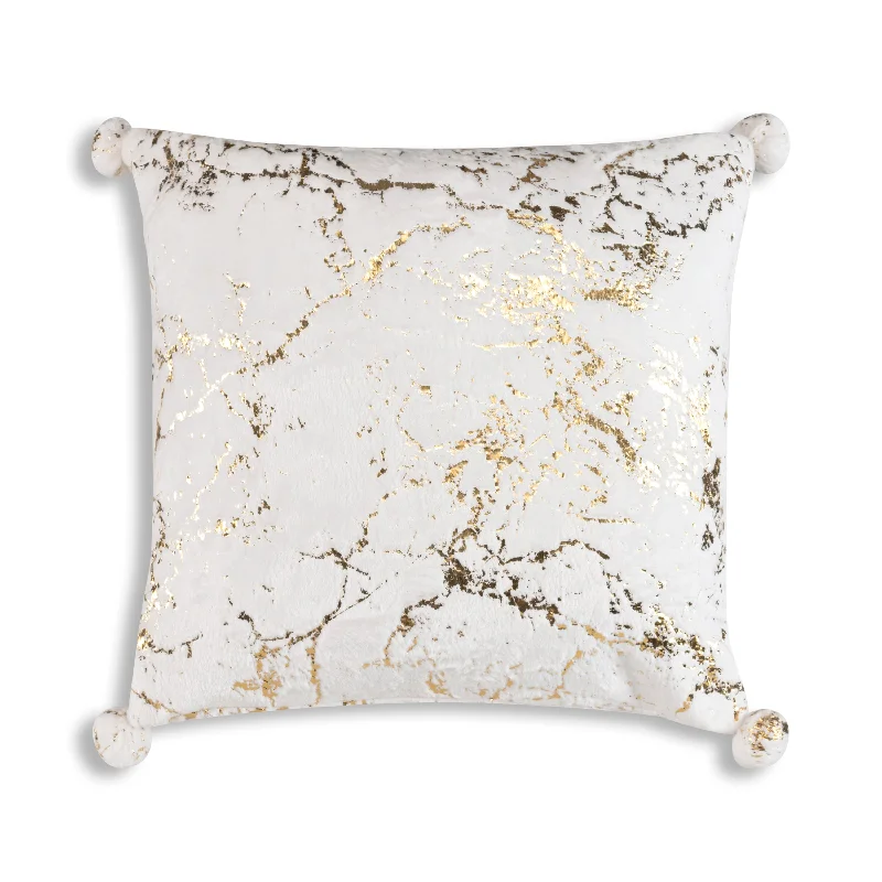 Inspire Me! Home Decor Rami Gold PomPom Pillow