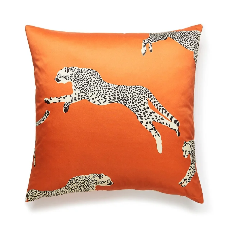 Clementine Leaping Cheetah Decorative Throw Pillow