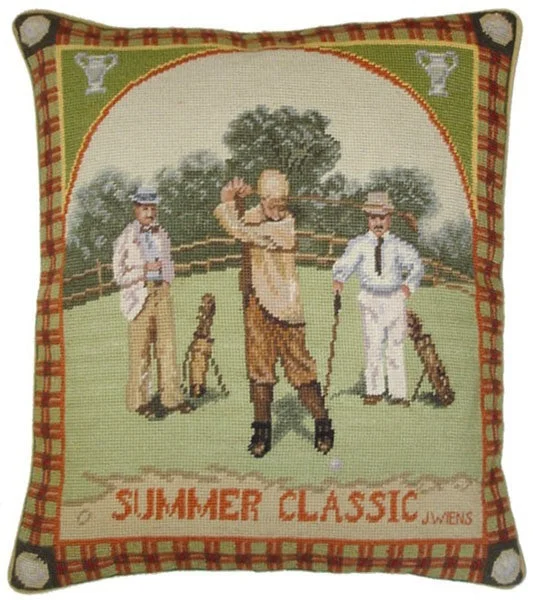 Summer Classic - 20" x 18" needlepoint pillow