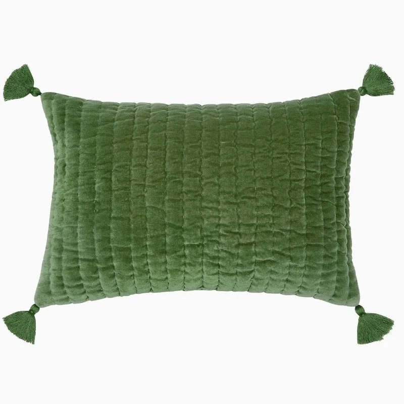 Velvet Moss Kidney Pillow by John Robshaw