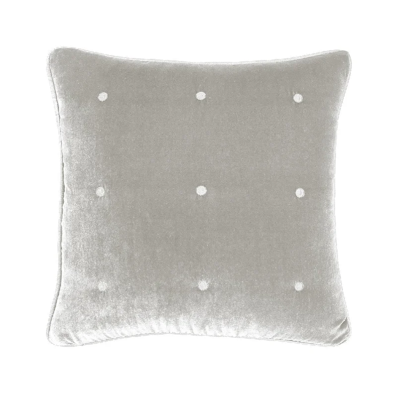 Cocon Platine Velvet Pillow by Yves Delorme