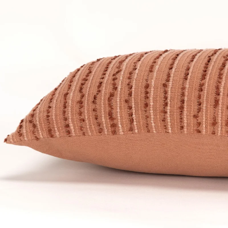 14" X 14" Terra Cotta Cotton Blend Pillow