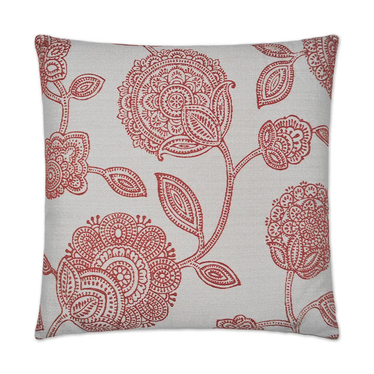 Adeline Red Throw Pillow With Insert