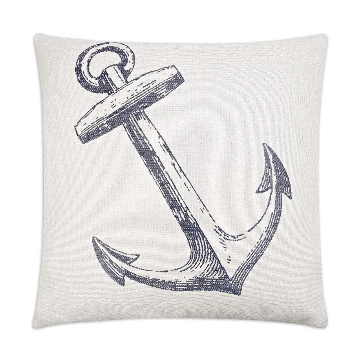 Adrift Navy Blue Throw Pillow With Insert