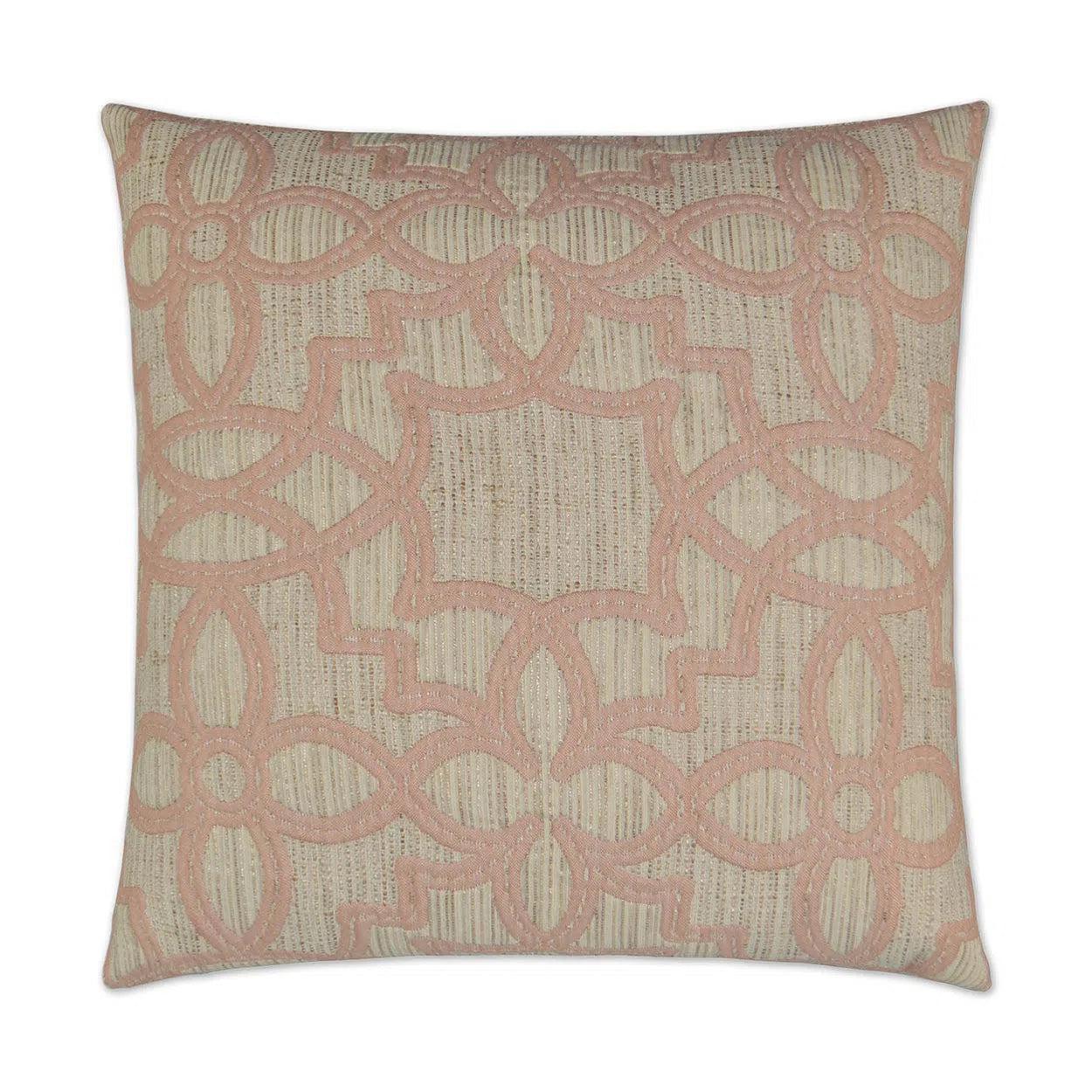 Arabesque Blush Brown Throw Pillow With Insert