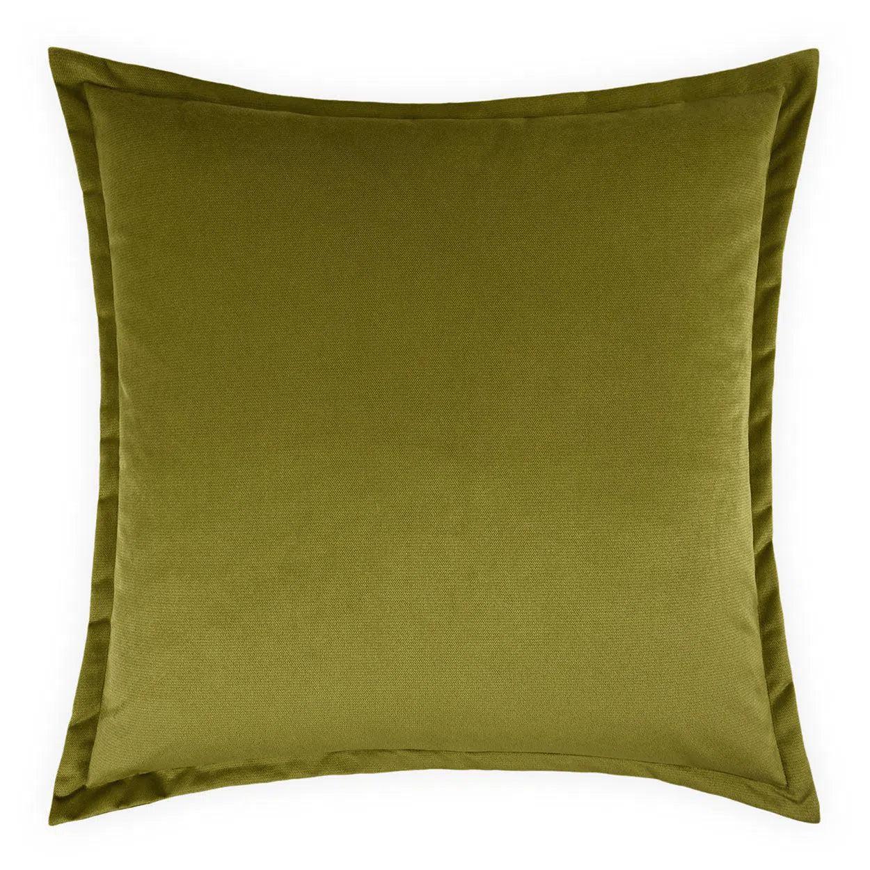 Belvedere Flange Aloe Green Throw Pillow With Insert