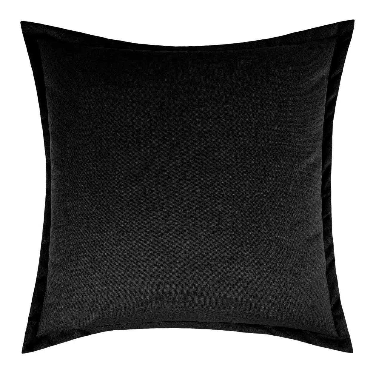 Belvedere Flange Black Black Throw Pillow With Insert