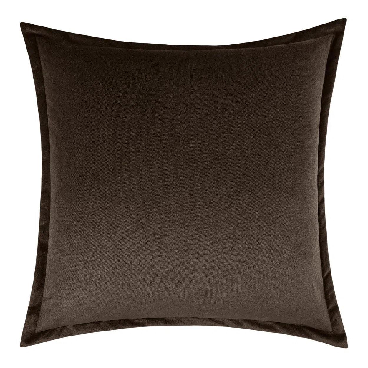 Belvedere Flange Espresso Chocolate Brown Throw Pillow With Insert