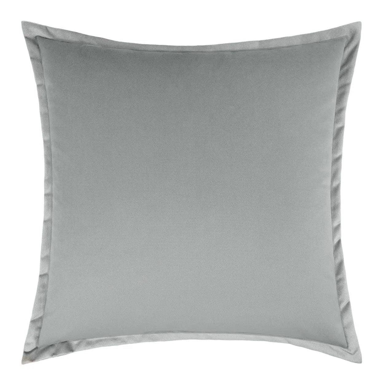 Belvedere Flange Glacier Grey Throw Pillow With Insert