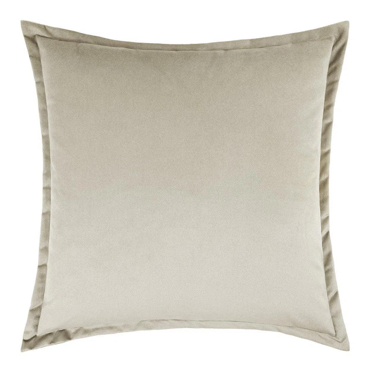 Belvedere Flange Ivory Throw Pillow With Insert