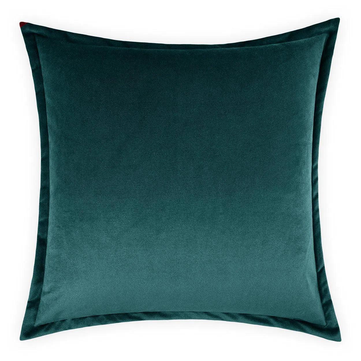 Belvedere Flange Laguna Teal Throw Pillow With Insert